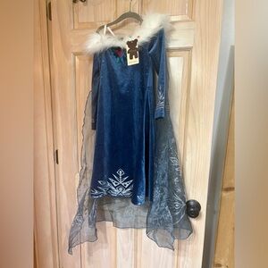 Frozen Princess Elsa Dress bluewith Sheer blue Cape 4T/5T